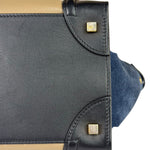 Celine Calfskin Leather/Suede Tri-Color Luggage Tote Bag