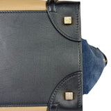 Celine Calfskin Leather/Suede Tri-Color Luggage Tote Bag