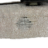 Fendi Leather-Trimmed Beaded Baguette Light Pink