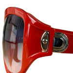 Marc Jacobs Oversized Red Wrap Sunglasses