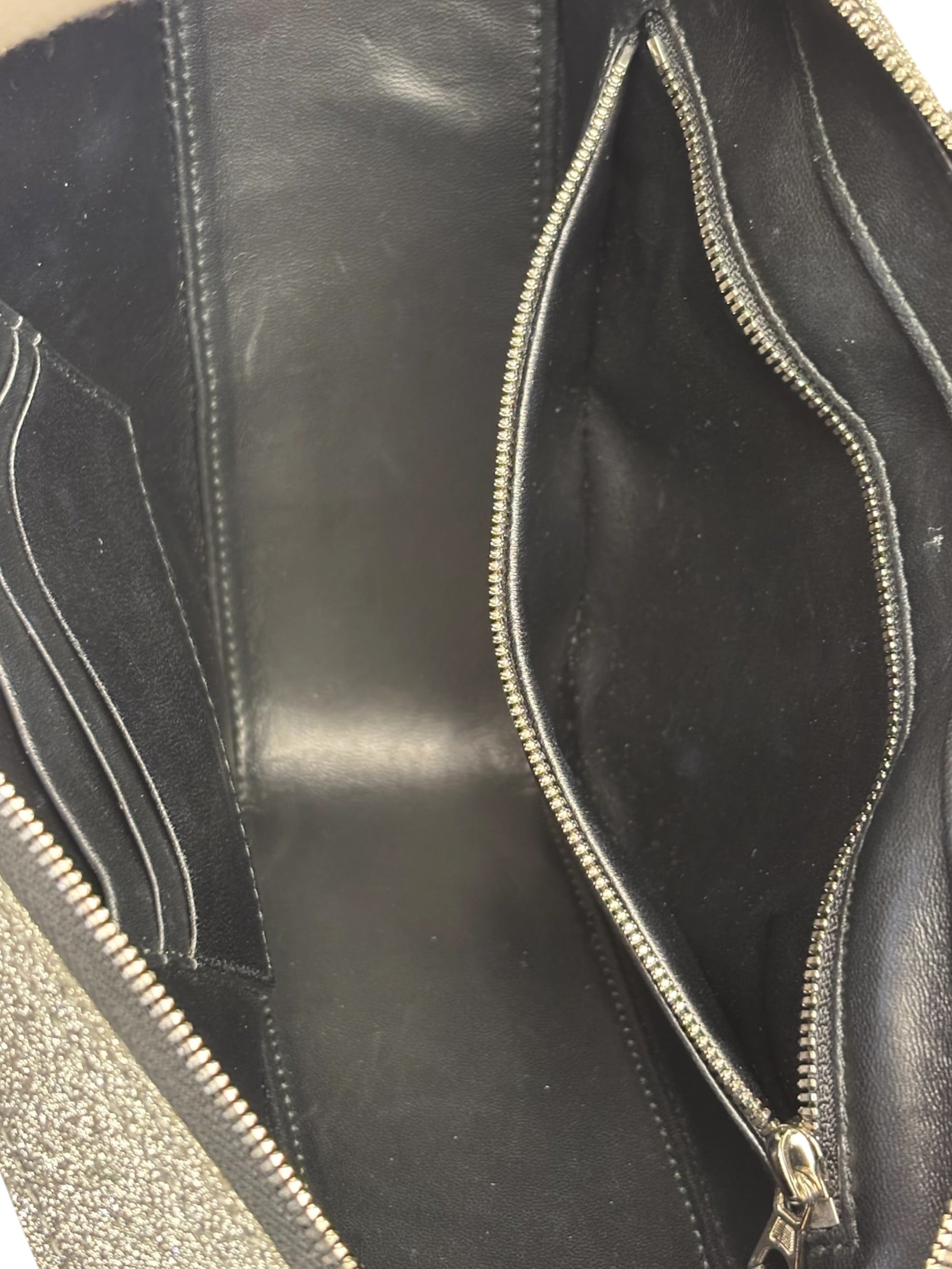 Balenciaga Silver GlitterLeather Triangle Two-Way Bag