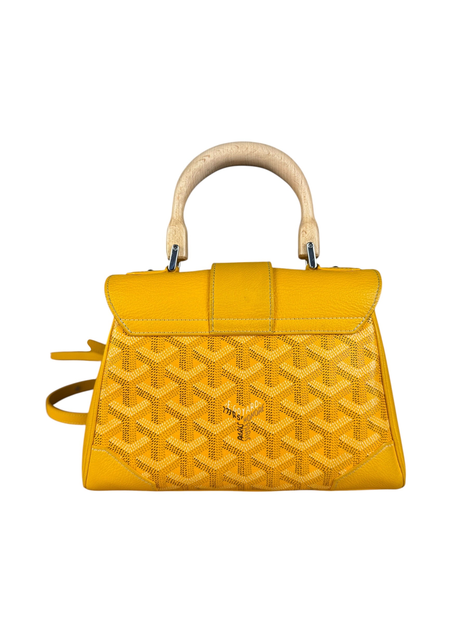 Goyard Mini Goyardine Soft Saigon Top Handle Bag Yellow
