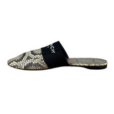 Givenchy Bedford Python-Embossed Leather Flat Mules