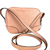 Gucci Bree Microguccissima Leather Camera Bag Pink