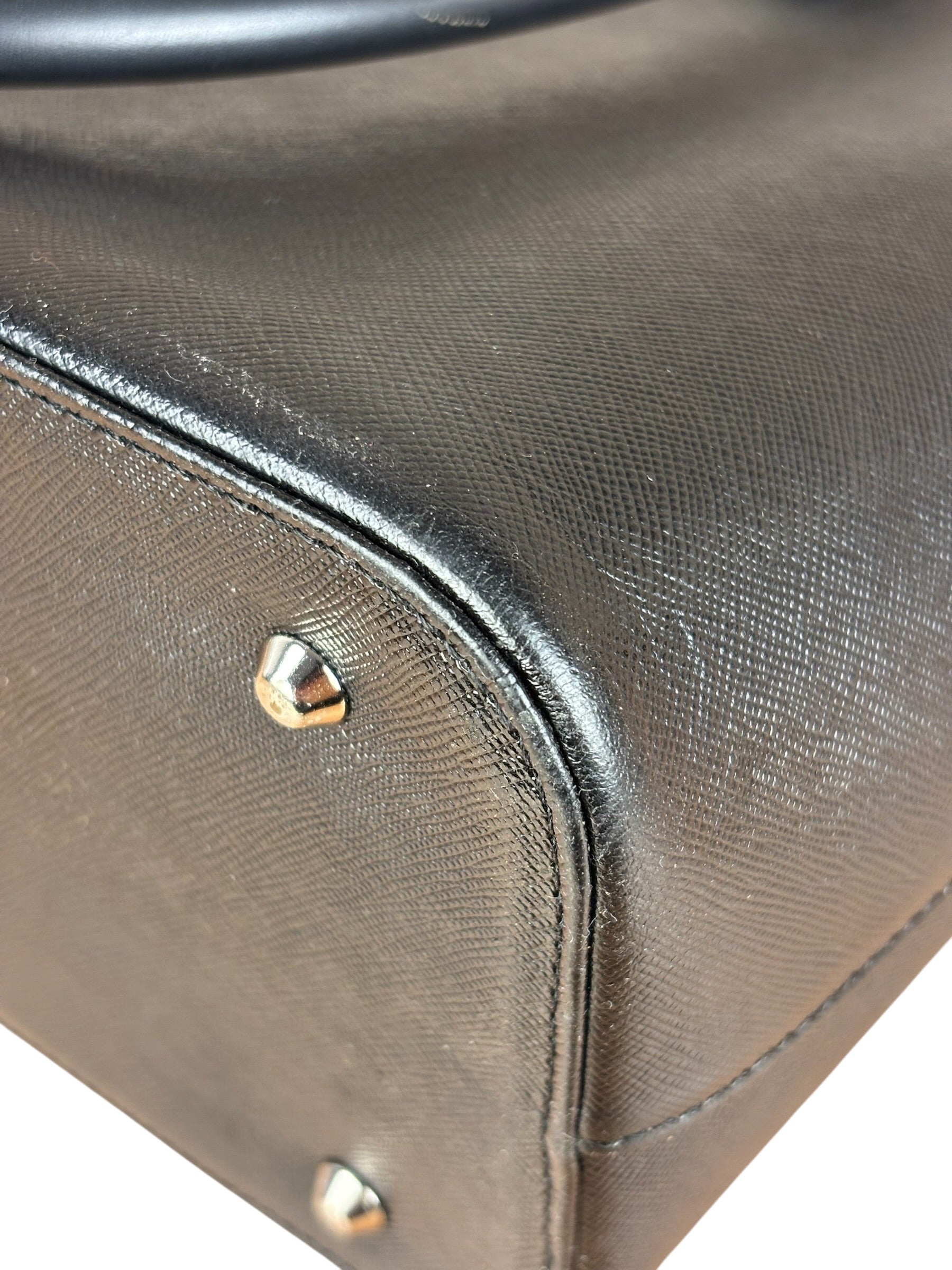 Burberry Black Saffiano Leather Tote Bag