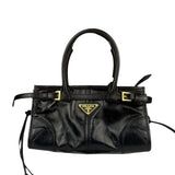 Prada Black Bonnie Calfskin Shoulder Bag