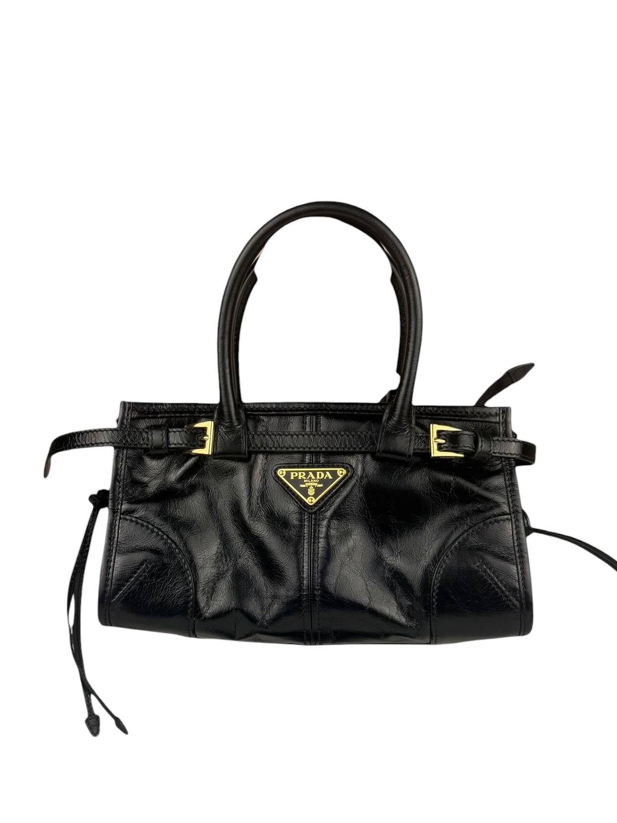 Prada Black Bonnie Calfskin Shoulder Bag