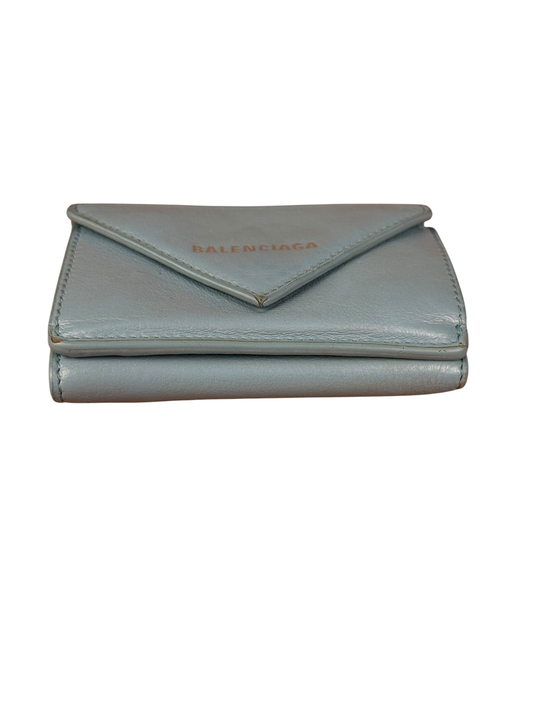 Balenciaga Baby Blue Tri-Fold Wallet