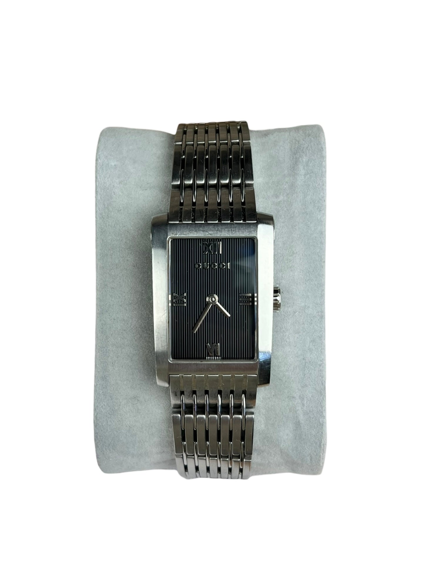 Gucci Black Tank Stainless Band