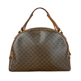 Celine Vintage Leather Macadam Dome Hand Bag