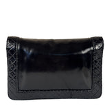 Chanel Black Patent Leather Boy Wallet on Chain Bag 2014