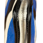 Balenciaga Tricolor Leather Bazaar Striped Pouch