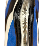 Balenciaga Tricolor Leather Bazaar Striped Pouch