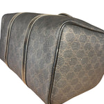 Gucci GG Supreme Coated Boston Bag Dark Brown