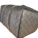Gucci GG Supreme Coated Boston Bag Dark Brown