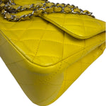 Chanel Yellow Quilted Lambskin Double Flap Bag 2009
