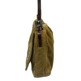 Fendi Brown Corduroy Baguette Shoulder Bag