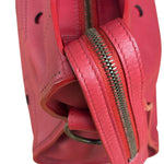 Balenciaga Red Leather Blackout City Two-Way Bag