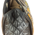 Chanel Black Patent Leather Quilted Lipstick Tote 2011