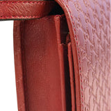 Gucci Red Micro GG Leather Crossbody Wallet