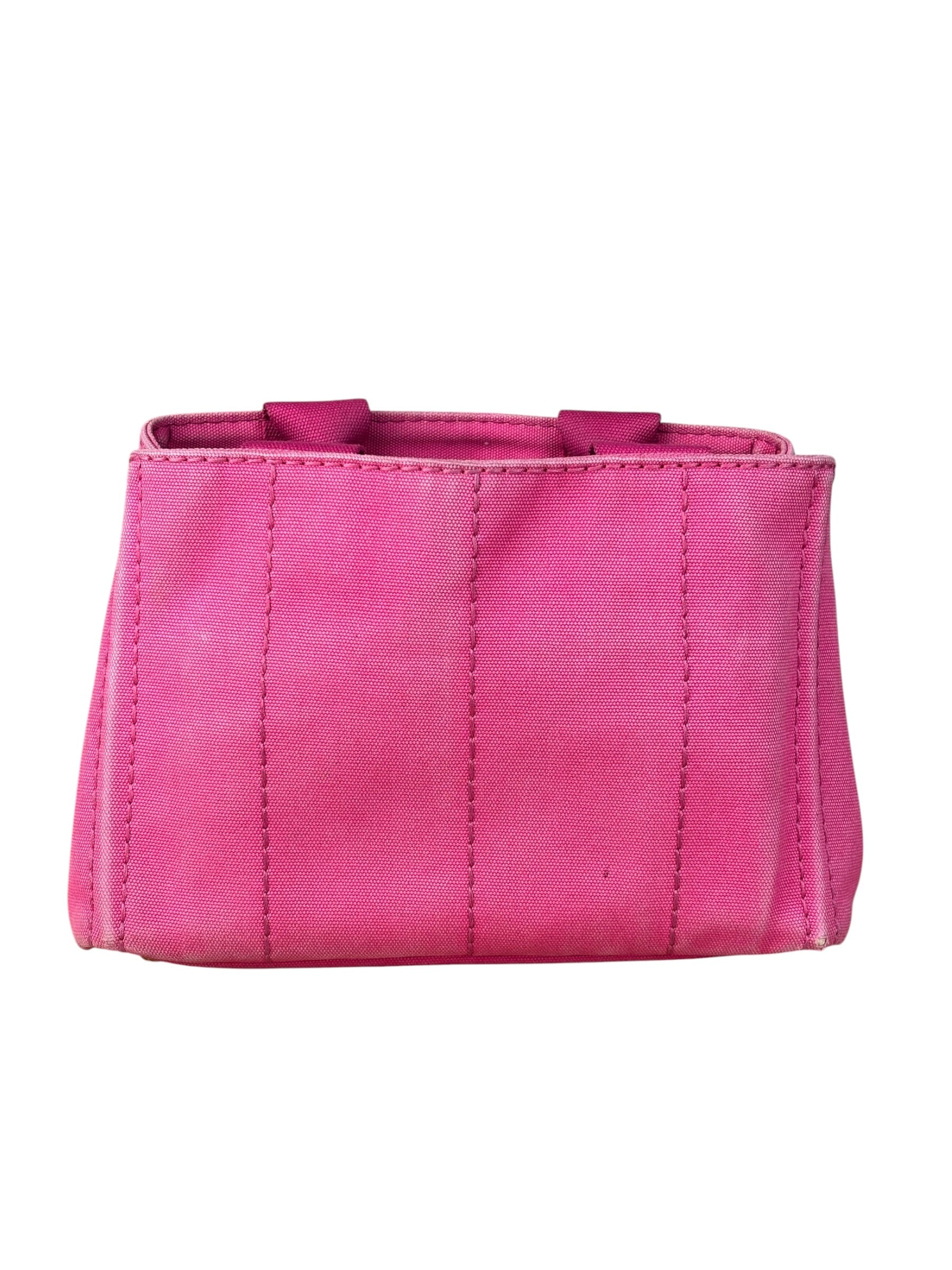 Prada Pink Canapa Canvas Handbag