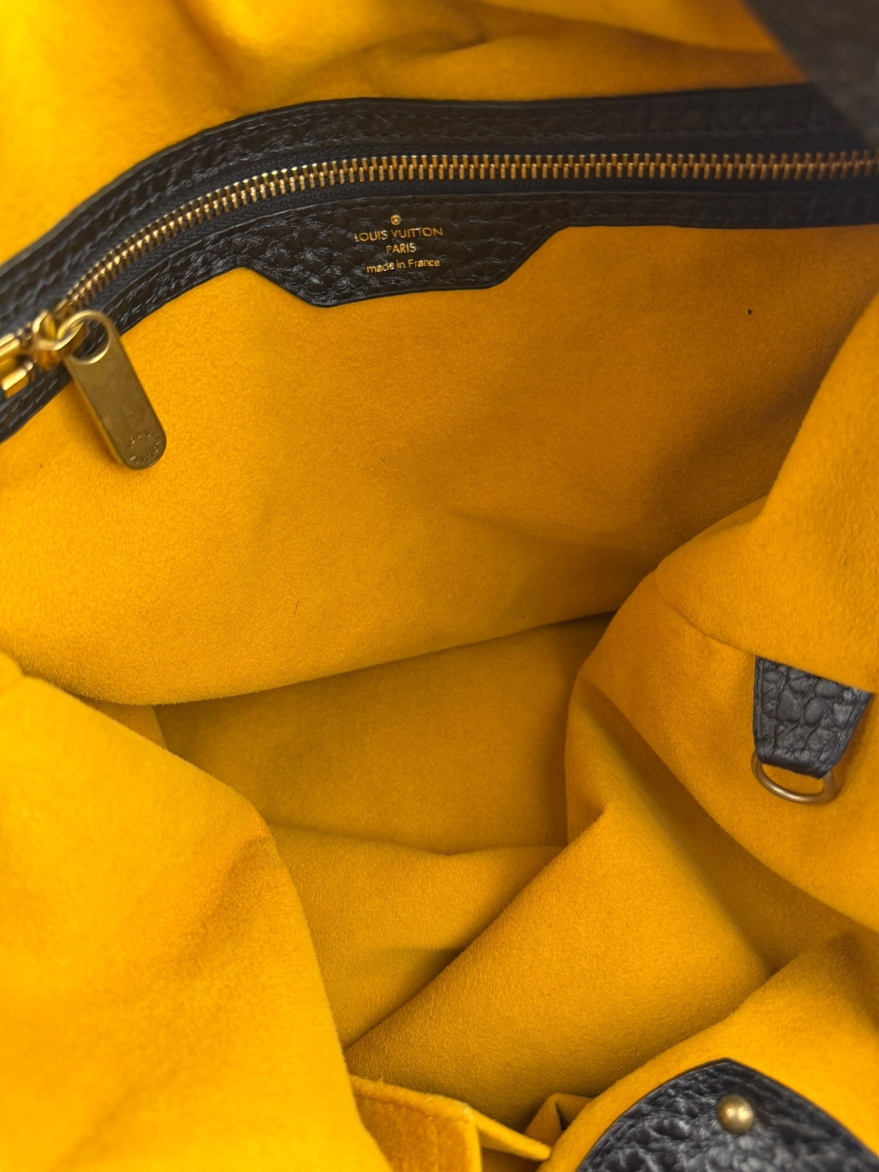 Louis Vuitton Black Denim Mahina Hobo Bag XL