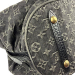 Louis Vuitton Black Denim Mahina Hobo Bag XL