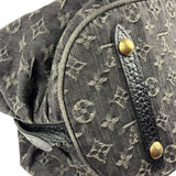Louis Vuitton Black Denim Mahina Hobo Bag XL