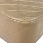 Chanel Beige Quilted Lambskin Flap Bag 90's