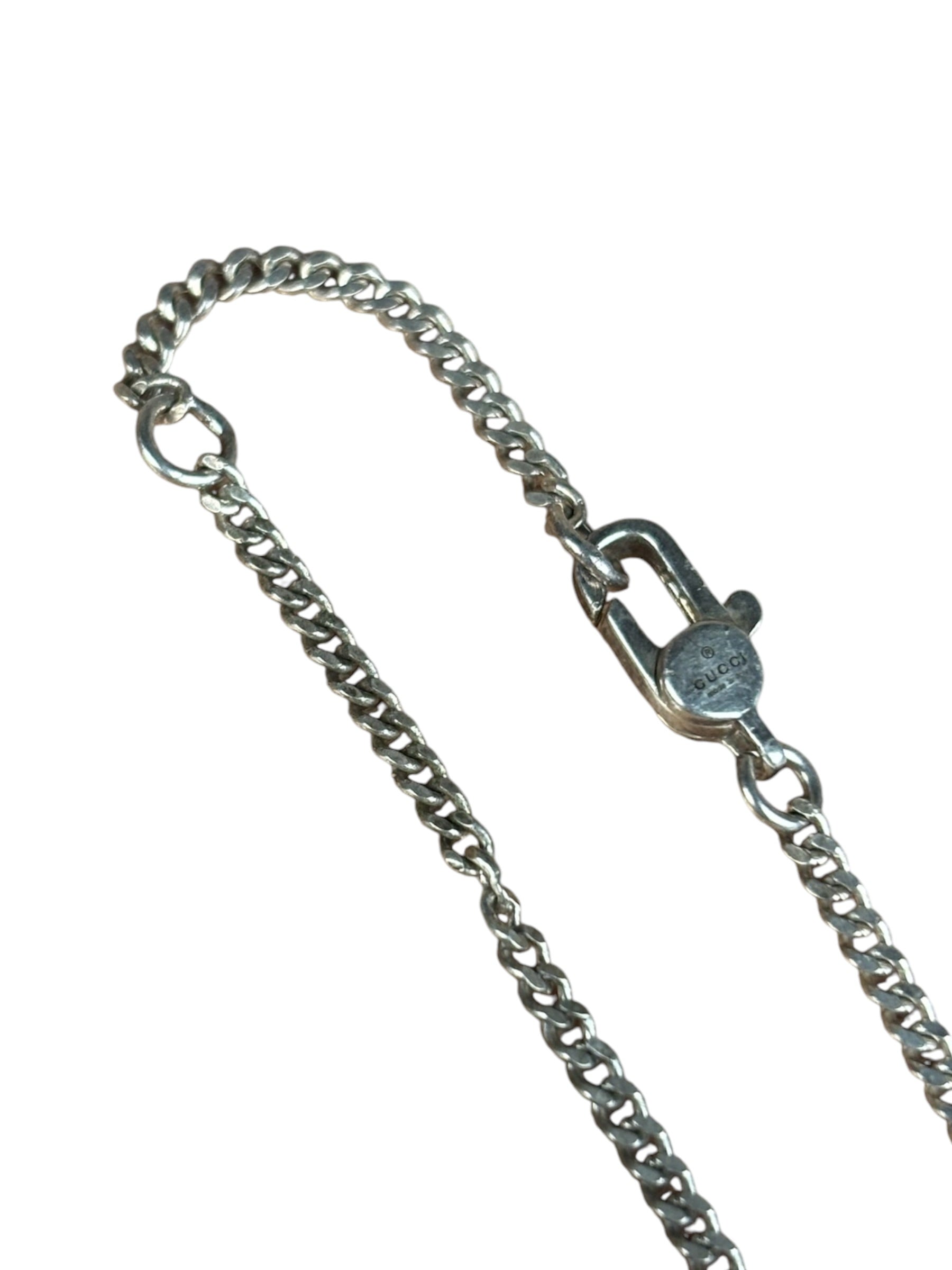 Gucci Vintage Silver Broken Heart Necklace