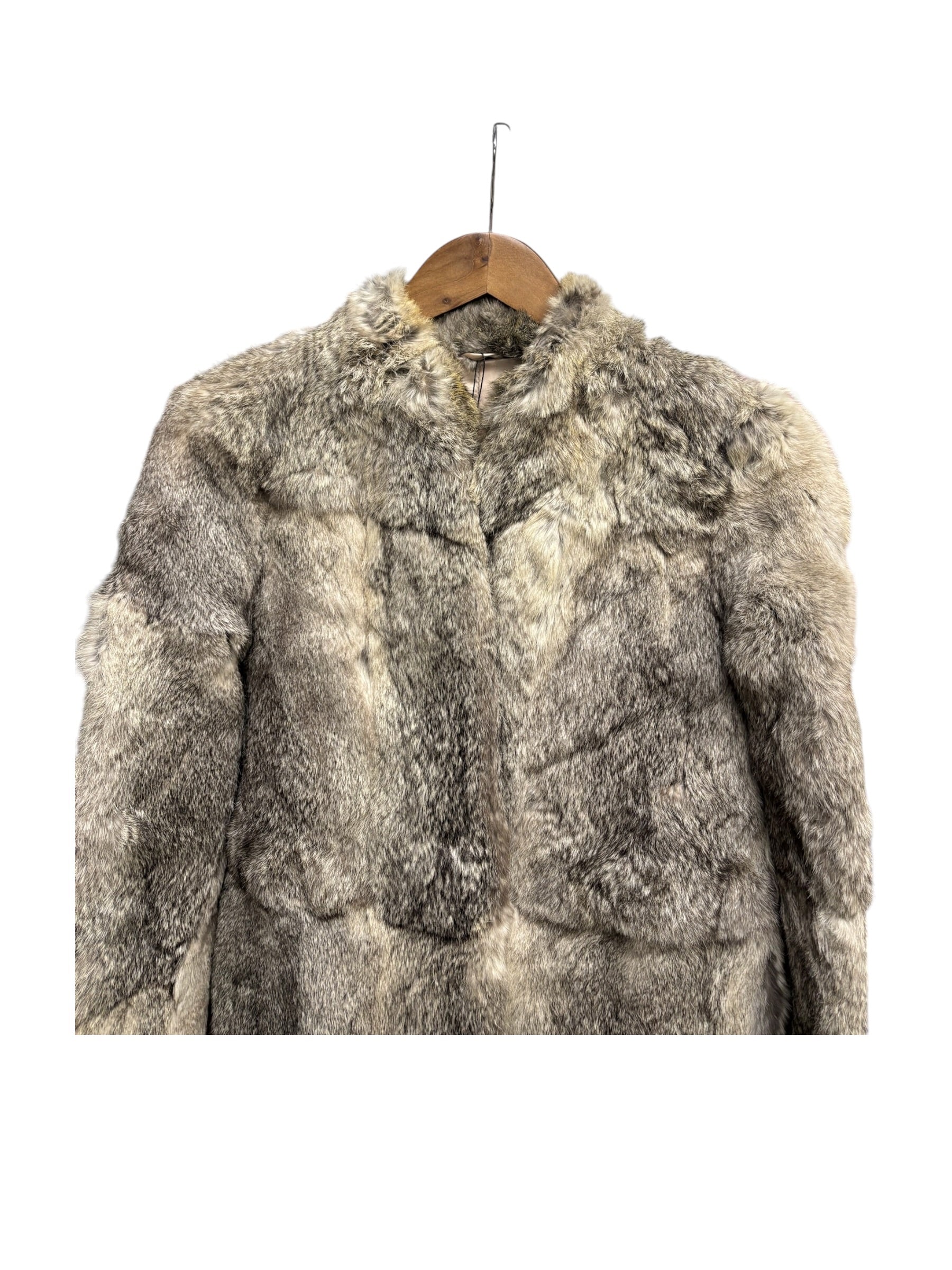 Vintage Grey Fox Fur Coat