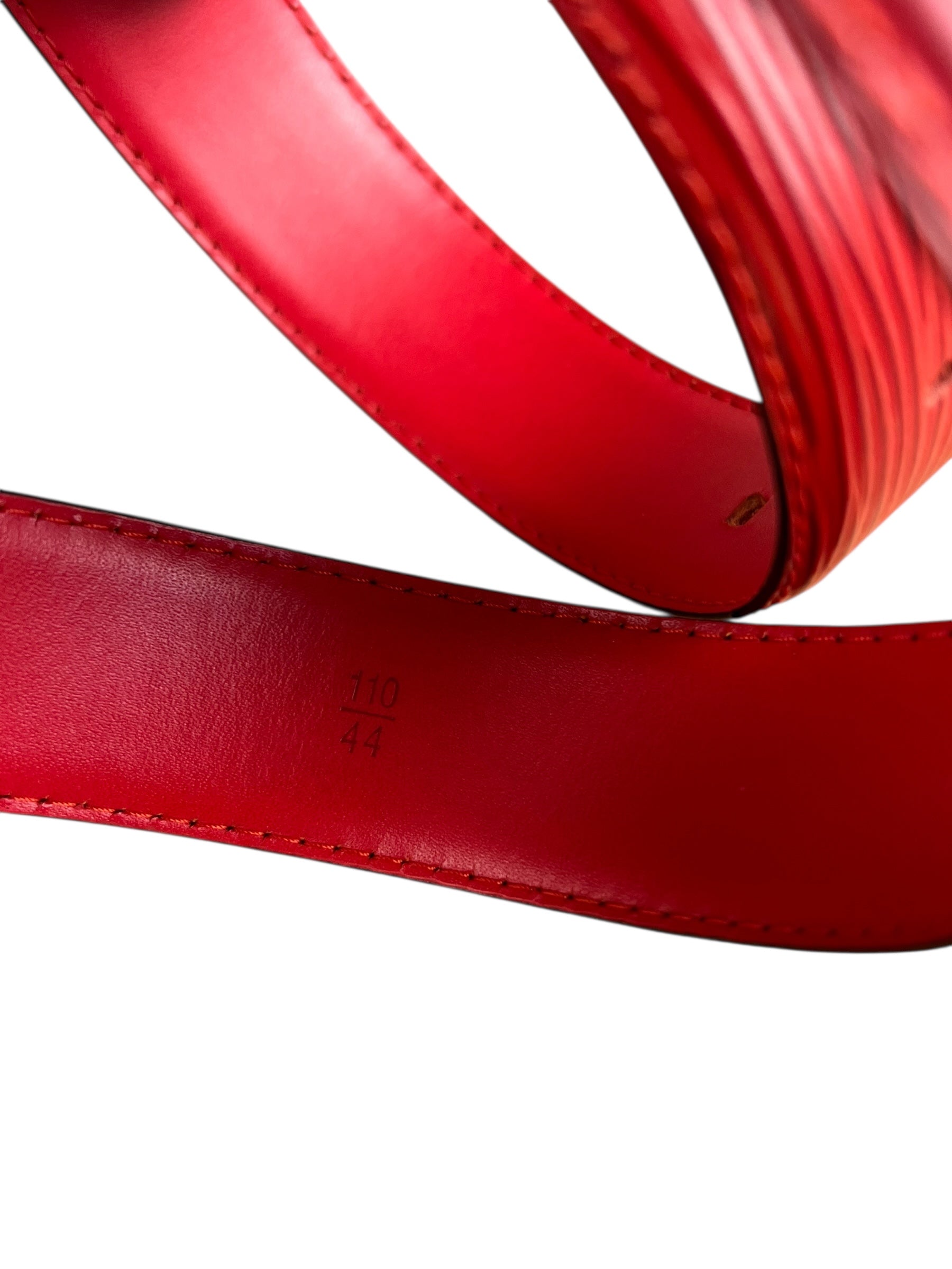 Louis Vuitton Red Epi Leather Belt