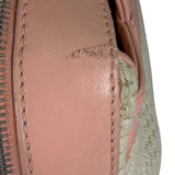 Chanel Cream/Pink Leather Lax Crochet Bowler Shoulder Bag 2004