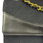 Chanel Jersey Quilted Mademoiselle Lock Flap Bag 1989