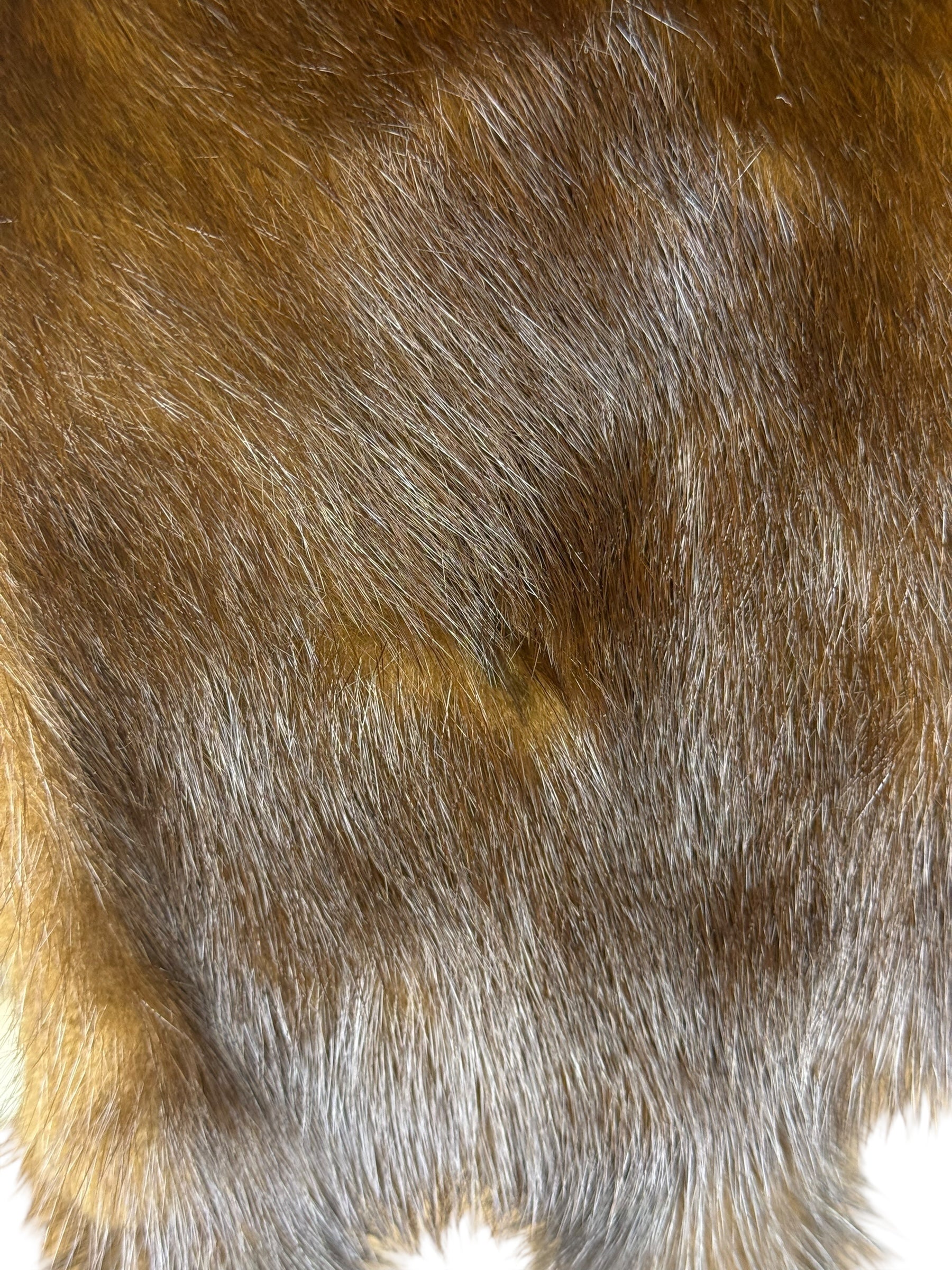 Vintage Brown Fur Tailed Shawl