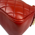 Chanel Red Quilted Leather Camera Bag 2012