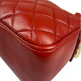 Chanel Red Quilted Leather Camera Bag 2012
