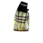 Burberry Multicolor Leather Trim House Check Top-Handle Pouch
