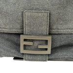 Fendi Grey Wool Mamma Baguette