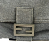 Fendi Grey Wool Mamma Baguette