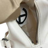 Telfar White Leather Duffle Two-Way Bag