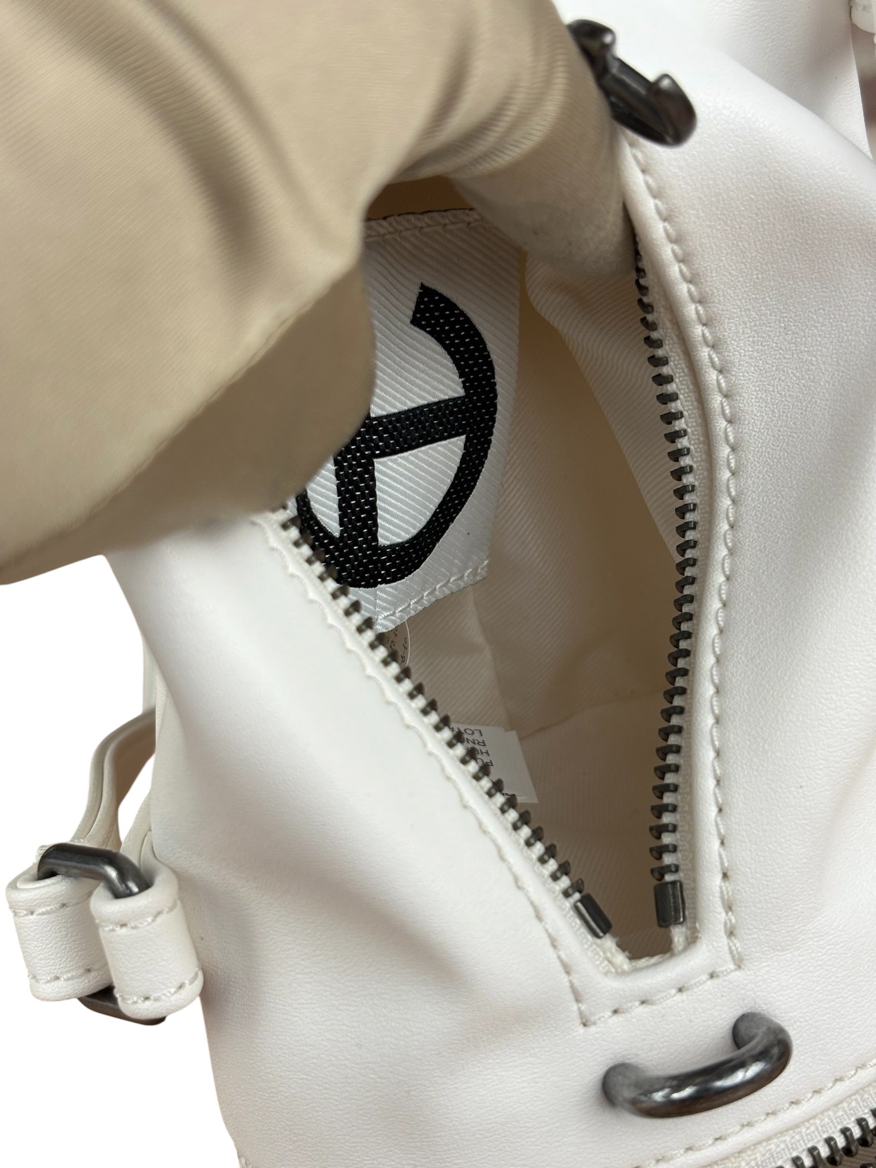 Telfar White Leather Duffle Two-Way Bag