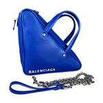 Balenciaga Royal Blue Leather Triangle 2Way Bag