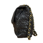 Chanel Vintage Brown Leather Jumbo Flap Bag