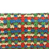 Fendi Colorblock Leather Woven Shoulder Bag