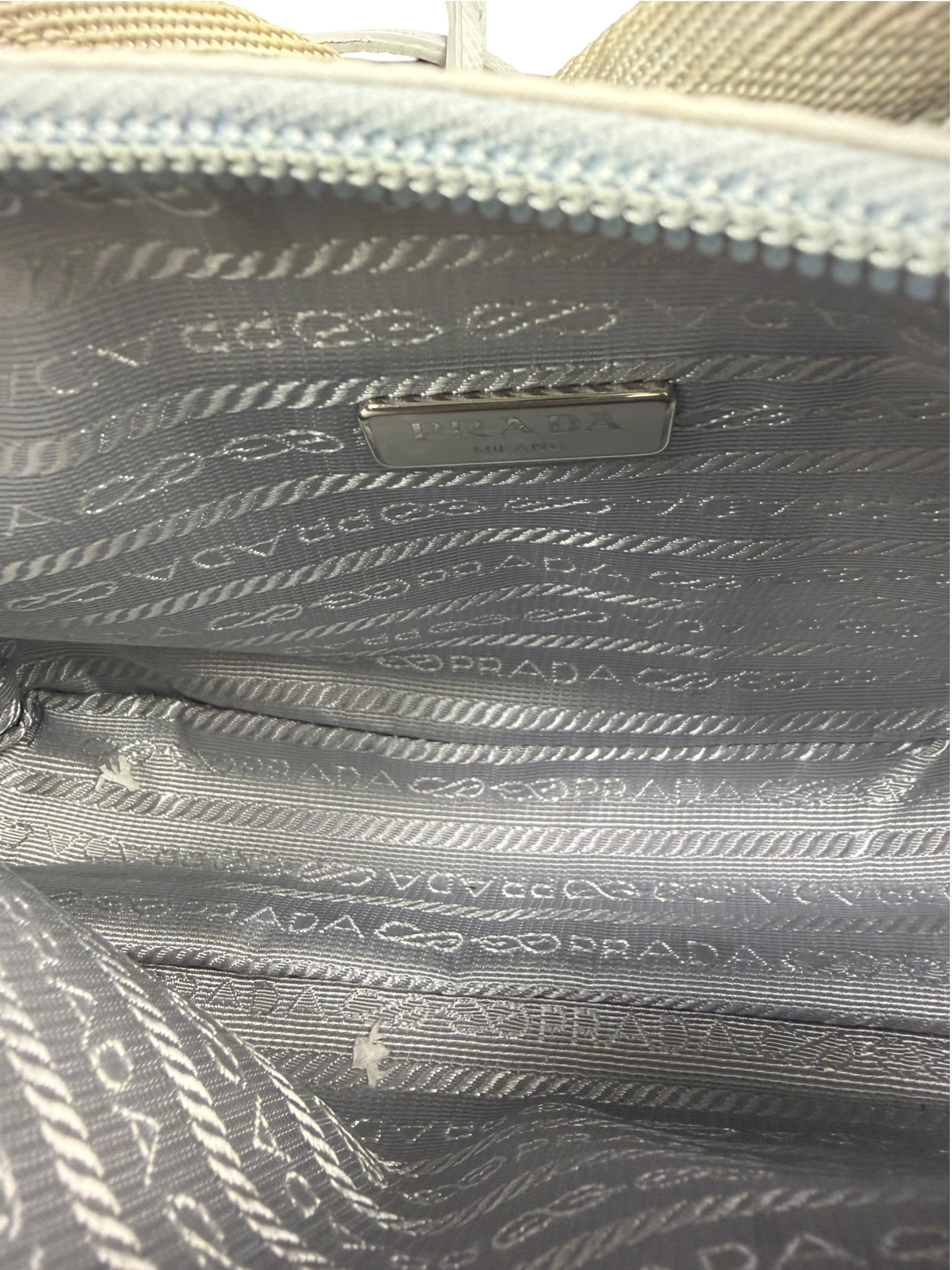 Prada Grey Nylon Re-Edition Pochette