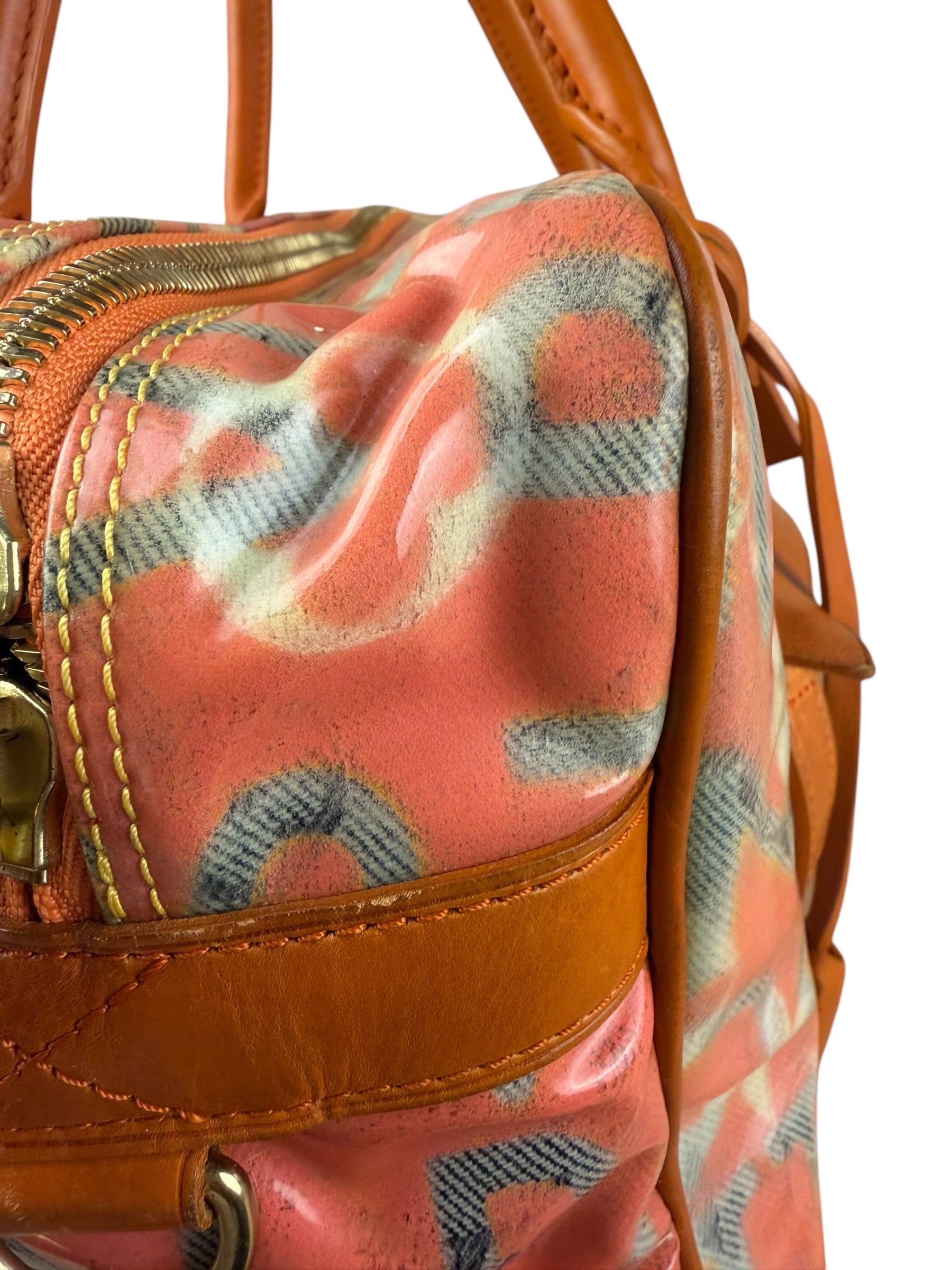 Louis Vuitton Richard Prince Orange Vinyl Canvas Monogram Hand Bag PM