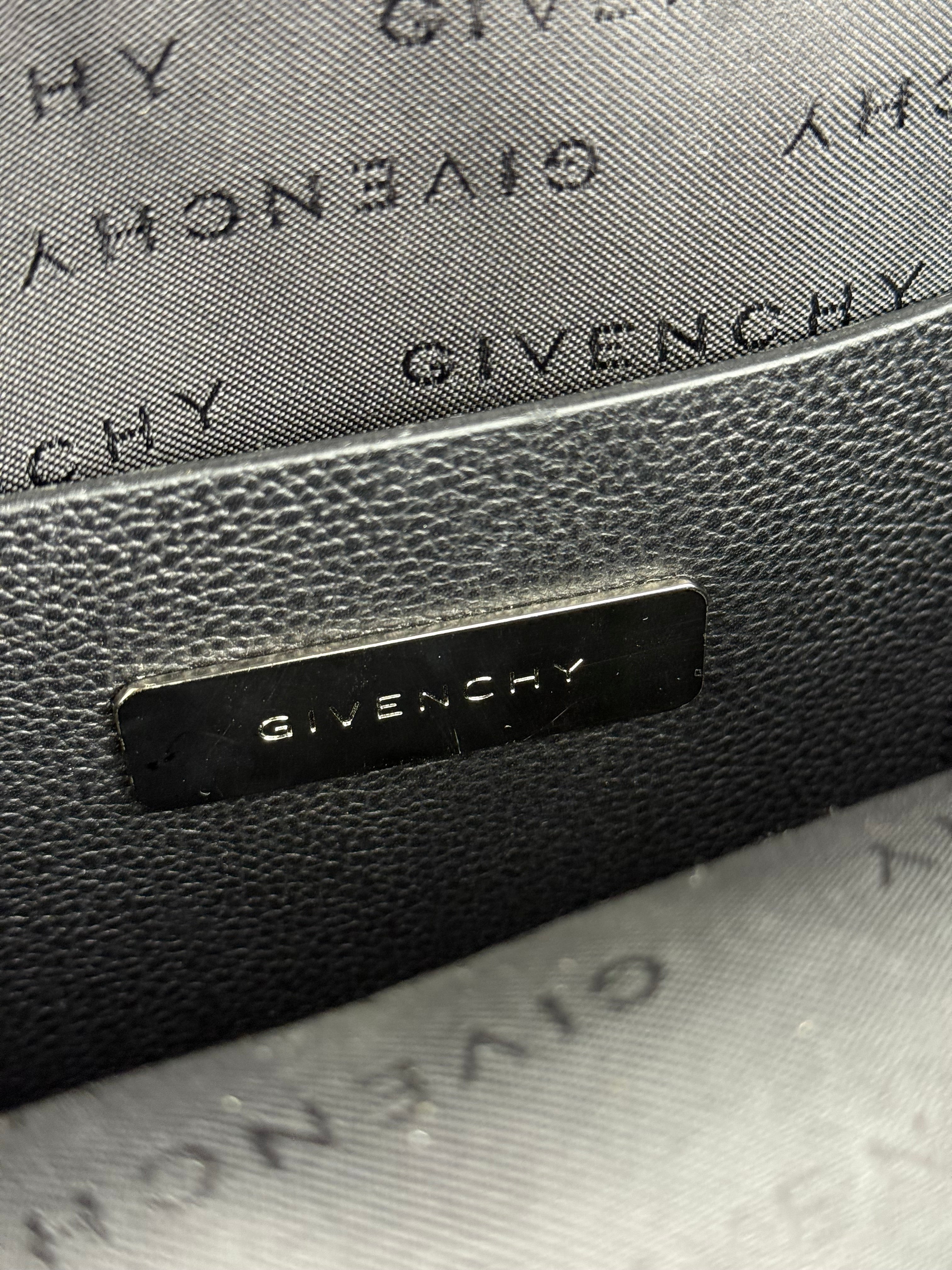 Givenchy Black Canvas Leather Lined Crossbody