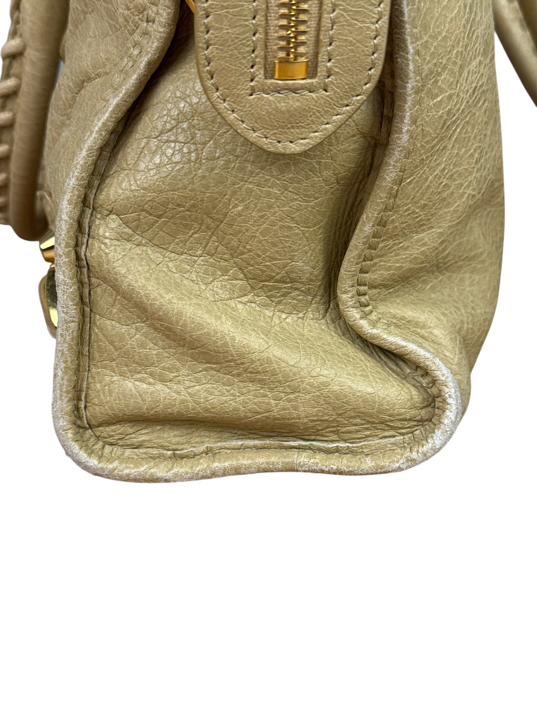 Balenciaga Beige Leather Le City Small Two-Way Bag