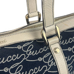 Gucci Western Logo Denim Abbey Zip Tote